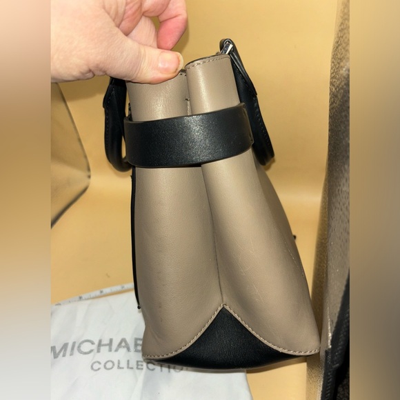 Michael Kors Collection shoulder bag satchel suede/leather black/tan - Picture 7 of 14